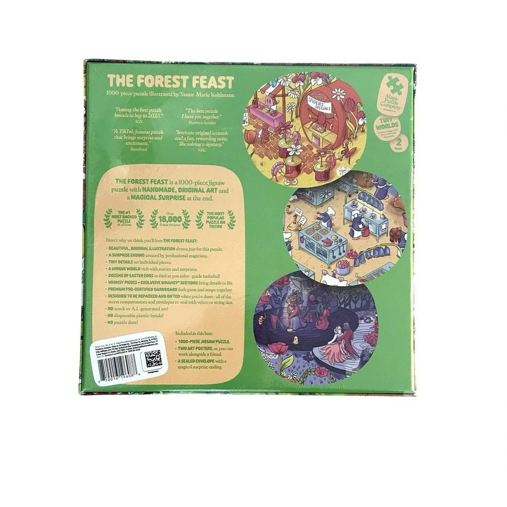 The Forest Feast 1000 Piece Jigsaw Puzzle Magic‎ Puzzle Company New Whimsical
